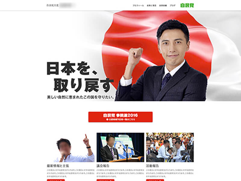 国会議員　ホームページ制作